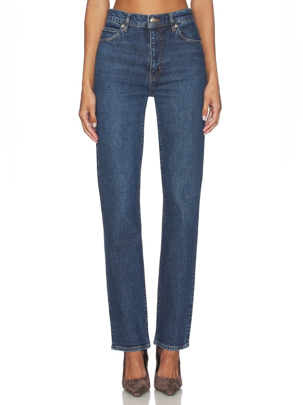 Frame The Ruler Straight Leg Dark Wash Jeans Size 32
